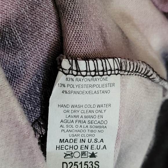 Boutique Tie Dye Hoodie Long Sleeve Sweatshirt Burgundy Red Multicolor - Picture 11 of 11